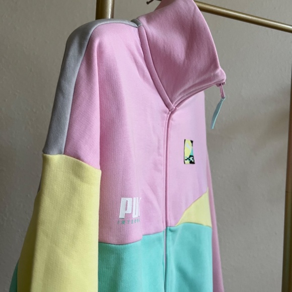 Puma International Vintage Pastel Track Jacket XS🌴💕80s 90s vintage vaporwave - Picture 5 of 17